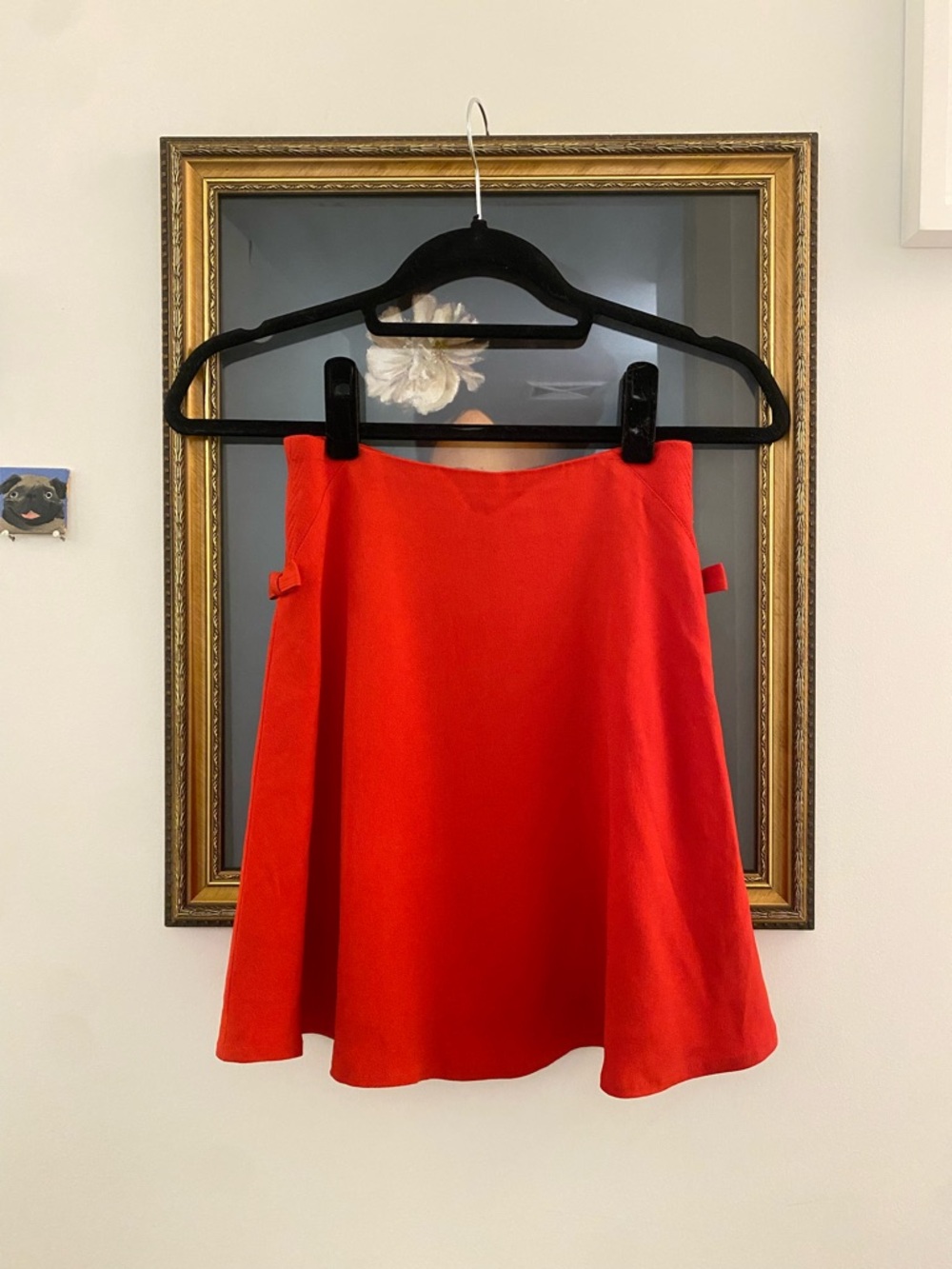 Vintage Versace A-Line Red Mini Skirt with Bows